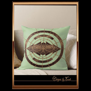 Springtime #vintagepillowcase - Elegant unique vintage inspired #artdecostyle design in antique gold and light minty green. Geometrically symmetrical lines combined with circles and abstract shapes. Spring-like and decorative pattern throw pillow in light pastel colors. Available in pink, yellow, blue and mint. This beautiful cushion cover and insert is available in 5 sizes. Vibrant double-sided print throw pillows to update any room!